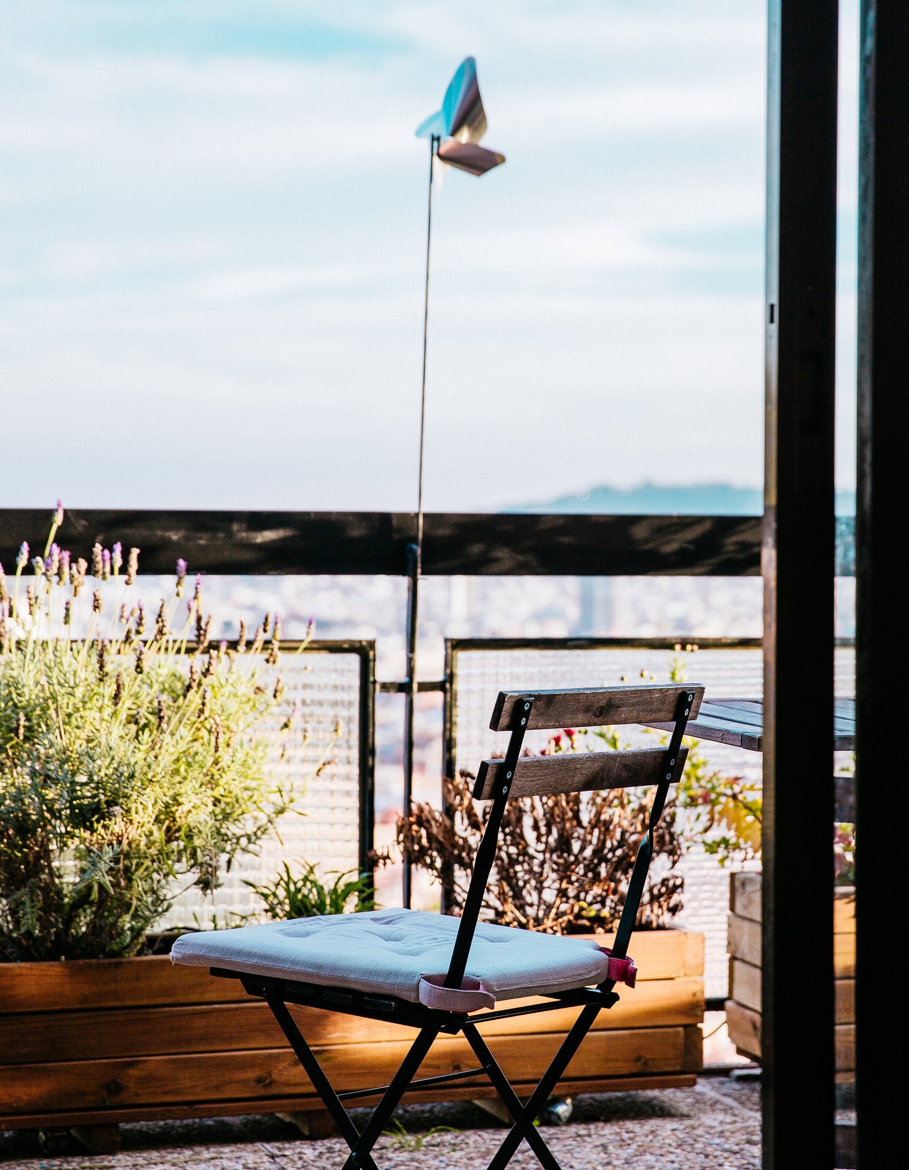 Patio chair on balcony